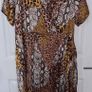 Quiz Animal Print Satin Dress Size Uk 22 Nwt Image 3
