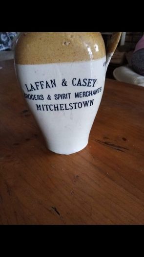 Hello ,could u help me ,,looking for mitchelstown stoneware or earthware flagon or Mitchelstown items ,thanks in advance ,pm me thank you ,like the one in pictures