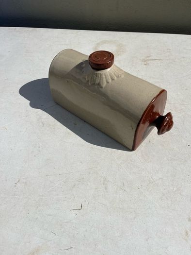 Antique delph hot water bottle