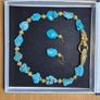 Turquoise Necklace with gold fillled elements Image 3