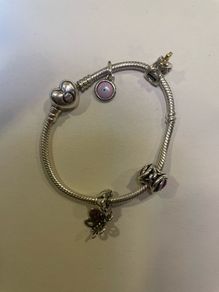 pandora bracelet with charms 925 silver used