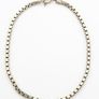 925 Vintage Italian Sterling Silver Box Chain Bracelet Image 3