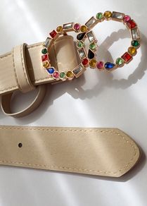 Fabulous Colourful Rhinestone Buckle Belt