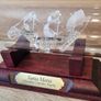 Vintage Mayflower Glass Ship - Santa Maria Christopher Columbus Flagship Image 2