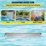 35.4" x 4.5" x 3.1" Stainless Steel Decorative Waterfall Pool Fountain With LED Strip Light For Garden Pond Indoors And Outdoors Image 6