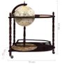 Freestanding Globe Bar Wind Stand Eucalyptus Wood Green Image 8