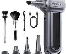 MF100 Compressed Air Duster-150000RPM Super Power Cordless Air Duster, Rechargeable Brushless Motor Durable Blower, 3-Gear Adjustable Dust Blower for Computer, Keyboard, Outdoor, House and Car