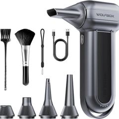 MF100 Compressed Air Duster-150000RPM Super Power Cordless Air Duster, Rechargeable Brushless Motor Durable Blower, 3-Gear Adjustable Dust Blower for Computer, Keyboard, Outdoor, House and Car