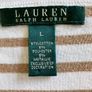 Size 12. white & Gold Striped T shirt by Ralph Lauren Image 2