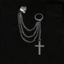 Goth Style Cuff Earring with Chains & Charm Image 2