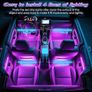 Fathers Day Dad Gifts for Him Husband, LED Interior Lights for Car Accessories for Men Women, USB Port APP Control Auto Stuff Lighting Kits Decoration Atmosphere Strip Lights Image 5