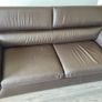 Modern Dark Brown Leather Sofa Image 2