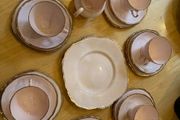 Bone China Vintage Blush  Pink Tea Set