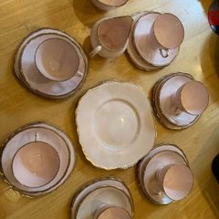 Bone China Vintage Blush  Pink Tea Set