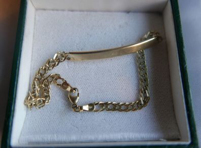 Vintage 9c 375 Gold Solid Yellow Gold  Bangle Bracelet L-7,5"  3,4g and Box