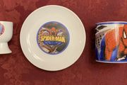 Vintage Spiderman Ceramic Breakfast Set 2002