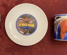 Vintage Spiderman Ceramic Breakfast Set 2002