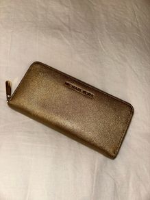 Michael Kors Gold Large Wallet (genuine) - like new