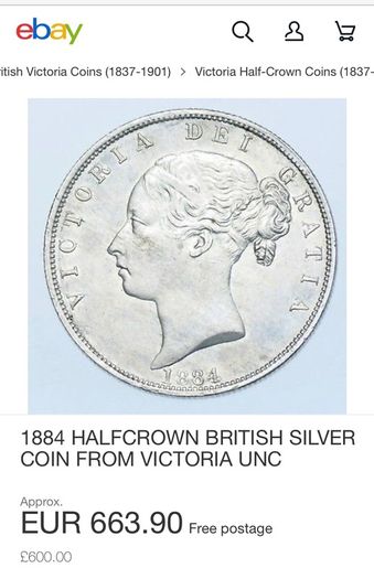 Victoria Half Crown 1884