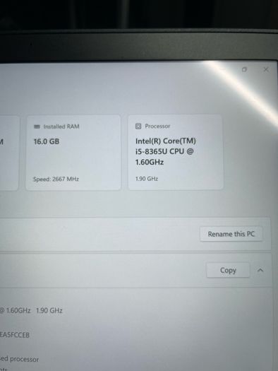 Lenovo X390 i5 pro 8th Gen 16/256 win 11 pro Touchscreen