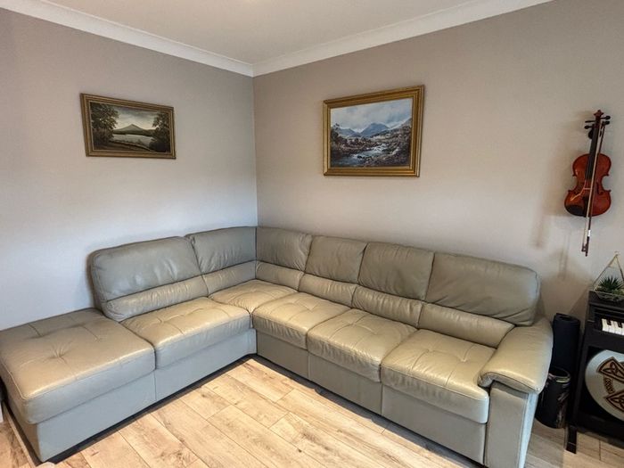 Italian leather corner sofa