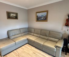 Italian leather corner sofa