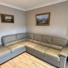 Italian leather corner sofa