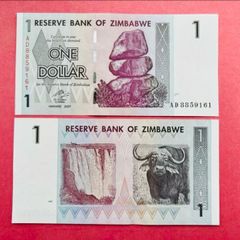 Zimbabwe. 1 Dollar. 2007. VERIFIED UNDER UV LIGHT ( Uncirculated )
