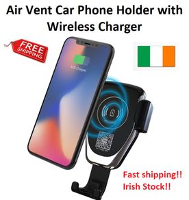 10W Car Phone Holder Qi Wireless Charger for Samsung S7 S8 S6 iPhone X 8 8Plus