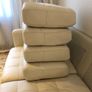 IKEA Landskrona two beige leather three-seat sofas Image 6