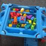 mega blocks table and bag of blocks Image 3