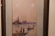 Original - Umberto Ongania watercolur - Venice