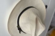 Summer straw Fedora hat