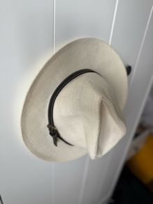Summer straw Fedora hat