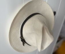Summer straw Fedora hat