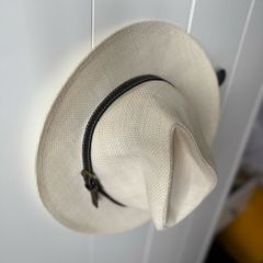 Summer straw Fedora hat