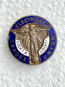 Vintage Electrical Trades Union Lapel Pin