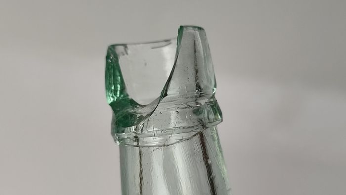 395 - Antique Imperial Pint Sea Glass Decorative Collectible Alcohol Bottle