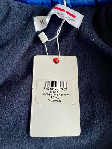 Minoti baby jacket bnwt, 6-12m