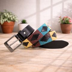 Unisex Handmade Leather Polo Belt Woven Argentine Style Belt