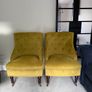 Yellow Velvet Chairs (x2) Image 4