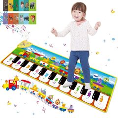 Kids Piano Mat, Music Mat with 8 Animal Sounds & 3 Instrument Sounds & 10 study cards, Baby Piano Music Mat Educational toys for boys, girls, Toddler (FREE POSTAGE)