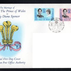 1981 Isle of Man Royal Wedding of Prince Charles and Lady Diana Spencer Commemorative Stamp Addressed First Day Cover (FDC)