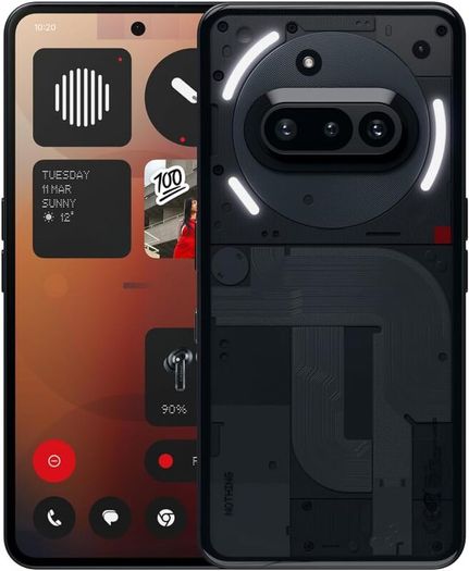 Nothing Phone (3a) 128 GB - mobile phone with 32 MP front camera, 30x ultra zoom, 6.77" FHD+ flexible AMOLED display - Black (Used Like New)
