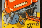 Original 1950's French Safety Poster