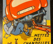 Original 1950's French Safety Poster