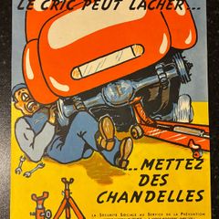 Original 1950's French Safety Poster