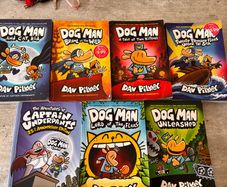 Dog man book set of 7 incl 1 collab