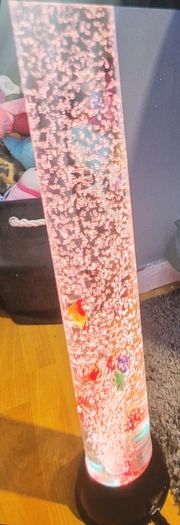 Artificial fish cube tank,mood changing light