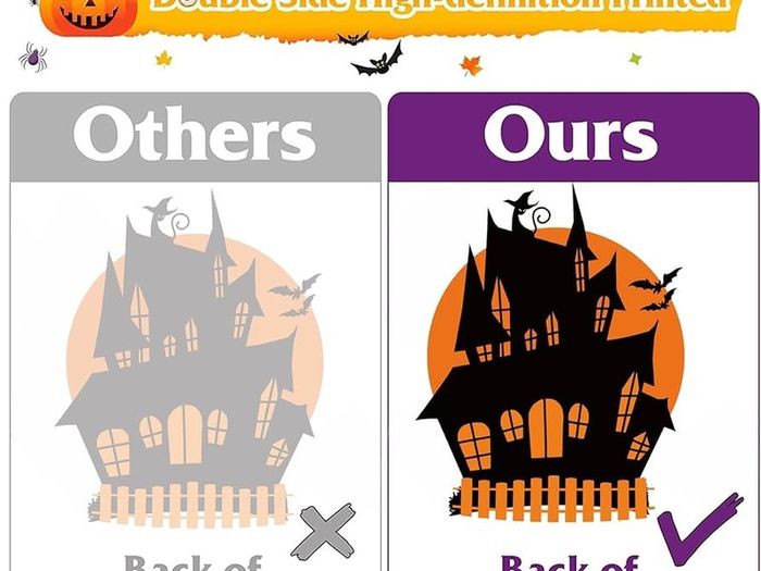 Halloween Window Stickers, 98pcs Halloween Window Clings Monster Ghost Pumpkin Stickers, Double Sided Halloween Window Decals for Kids Party Supplies